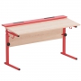 Стол ученический двухместный с наклоном столешницы (0-15°) на прямоугольной трубе - fgospostavki.ru - Обнинск