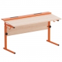 Стол ученический двухместный с наклоном столешницы (0-15°) на прямоугольной трубе - fgospostavki.ru - Обнинск